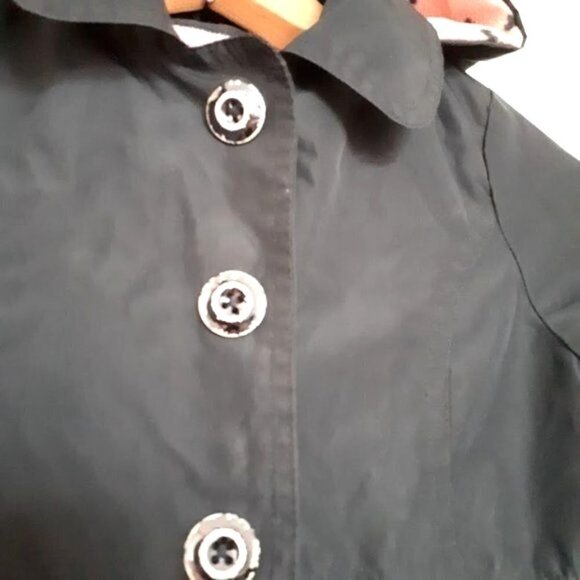 Oshkosh B'Gosh Navy Blue Hooded Fleece Lined Raincoat Little Girls Size 4T - Picture 3 of 11